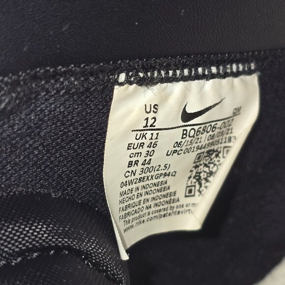 NIKE BLAZER MID 77 SUEDE AND LEATHER BLACK SNEAKERS SIZE 12 MENS - Picture 6 of 9